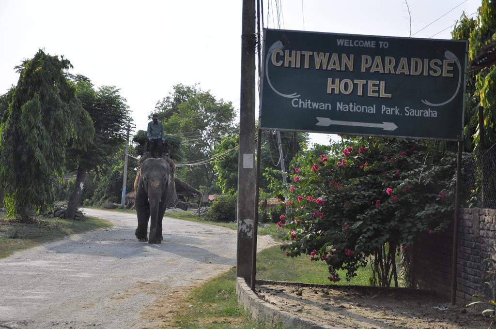 Chitwan Paradise Hotel Sauraha Bagian luar foto